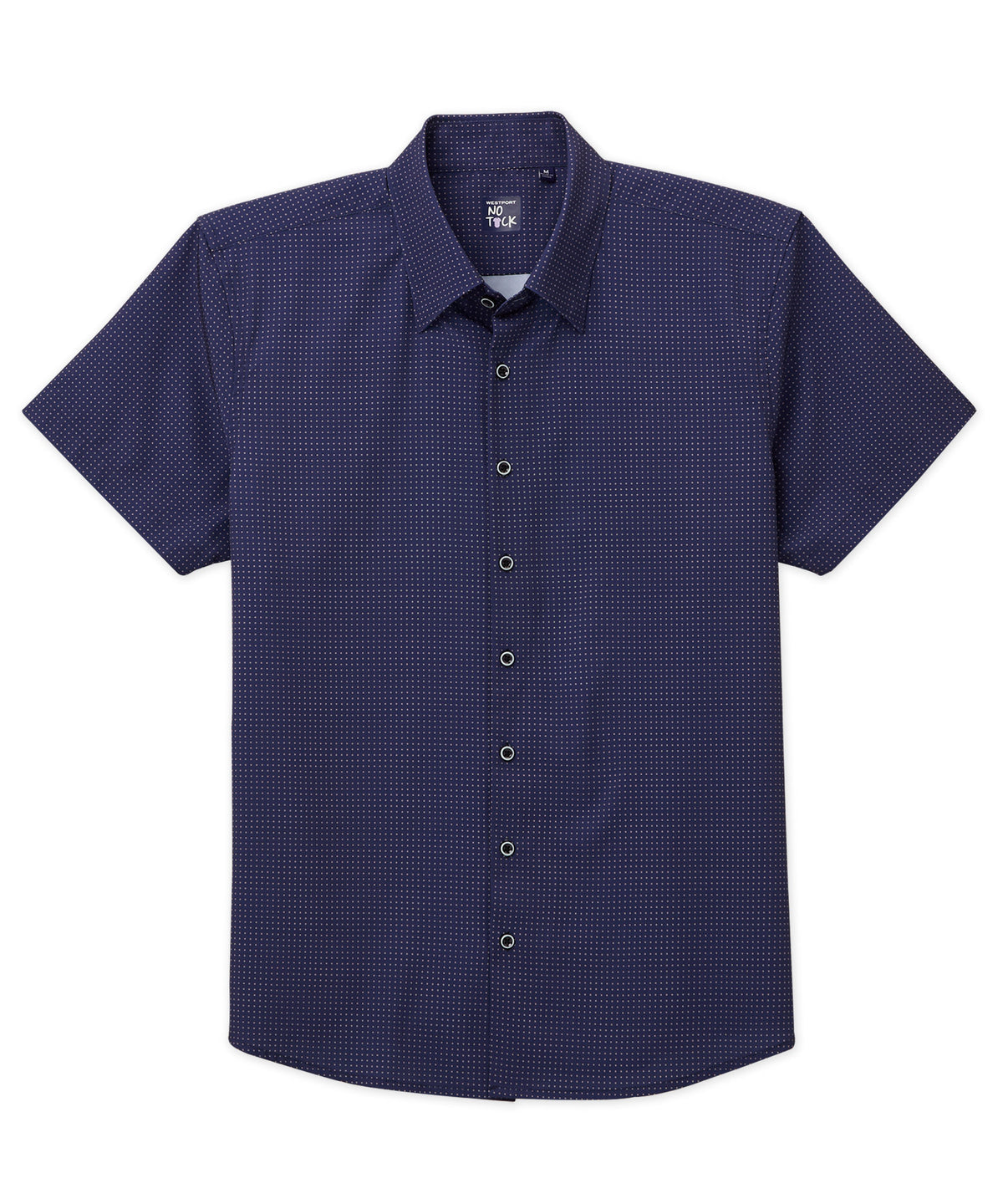 short sleeve dress shirt spread collar Non-Iron Cotton Pinpoint Solid Point Collar Short Sleeve Dress Shirt