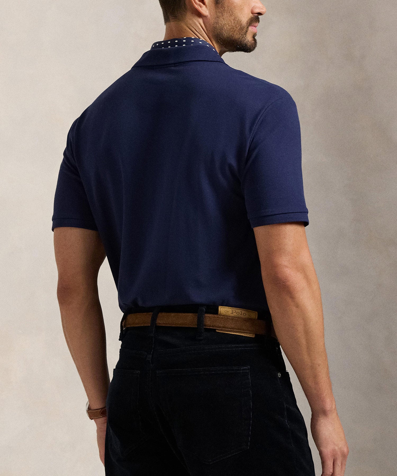 Men's Big & Tall Polo Ralph Lauren Short Sleeve Stretch Mesh Johnny Collar Shirt Office Blue / 2XT Men's Big & Tall Polo Ralph Lauren Short Sleeve Stretch Mesh Johnny Collar Shirt Office Blue / 2XT