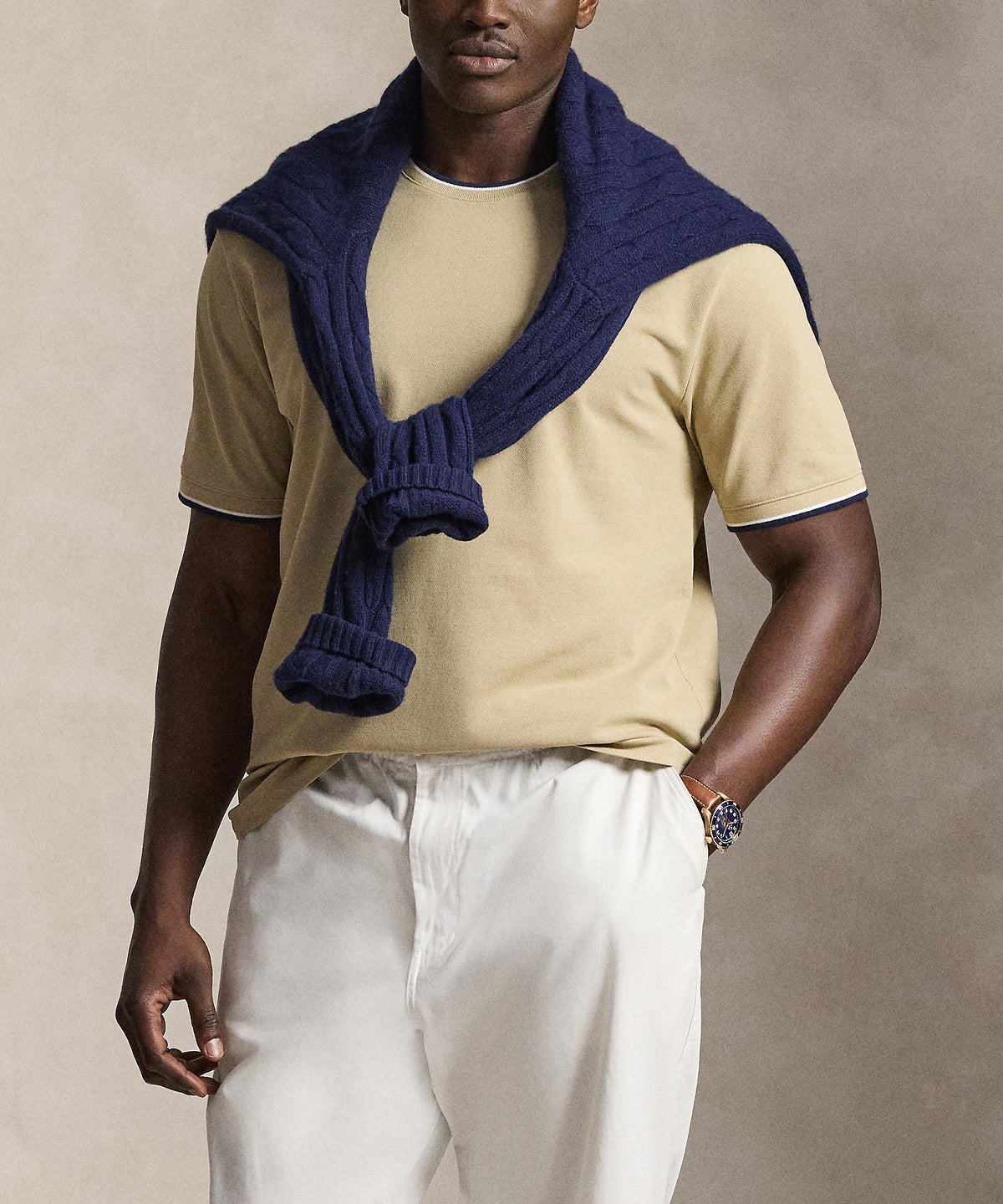 Polo Ralph Lauren Short Sleeve Stretch Mesh Ringer Crew T-Shirt, Men's Big & Tall