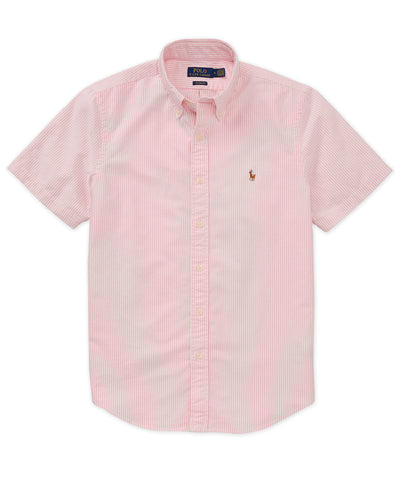 Polo Ralph Lauren Short Sleeve Patterned Oxford Sport Shirt, Men's Big & Tall