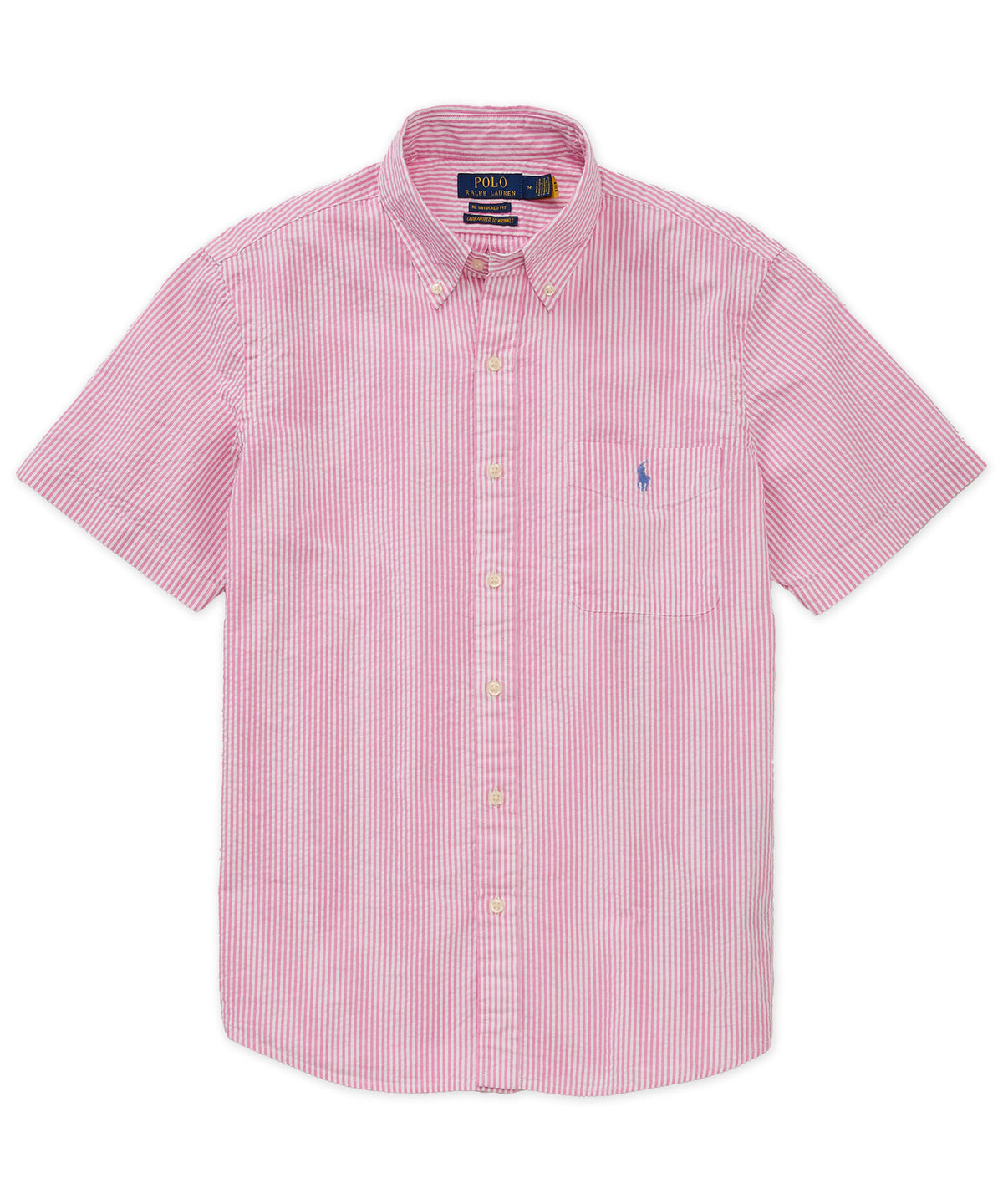 Polo Ralph Lauren Short Sleeve Seersucker Sport Shirt, Men's Big & Tall