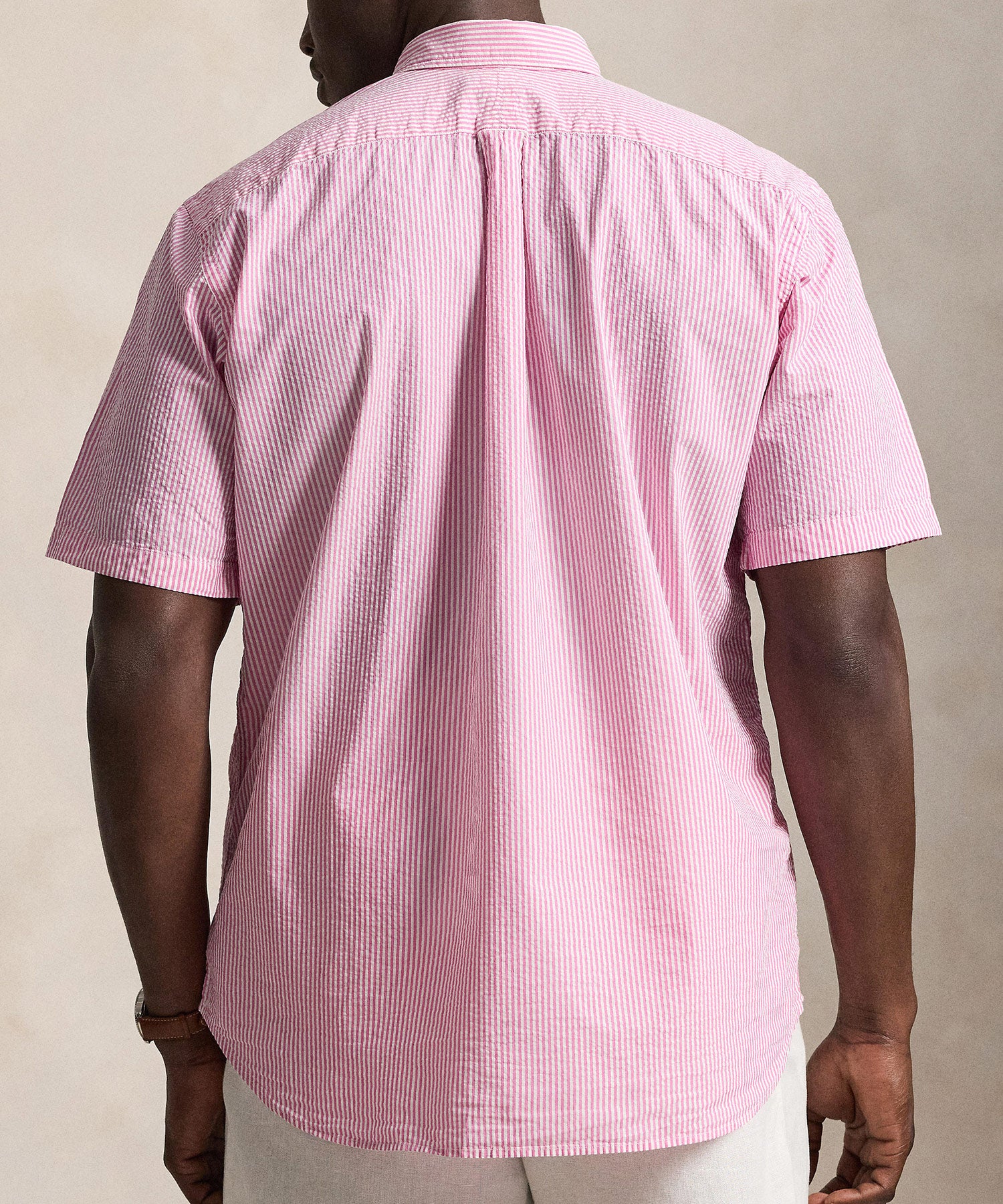 ralph lauren short sleeve dress shirts Polo Big Tall Classic Fit Stripe Oxford Woven Shirt, Mens, LT, New Rose/White book an appointment online at your local Saks Fifth Avenue location Polo Ralph Lauren Men's Big
