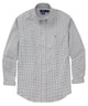 Polo Ralph Lauren Long Sleeve Performance Oxford Sport Shirt - White/Olive Multi