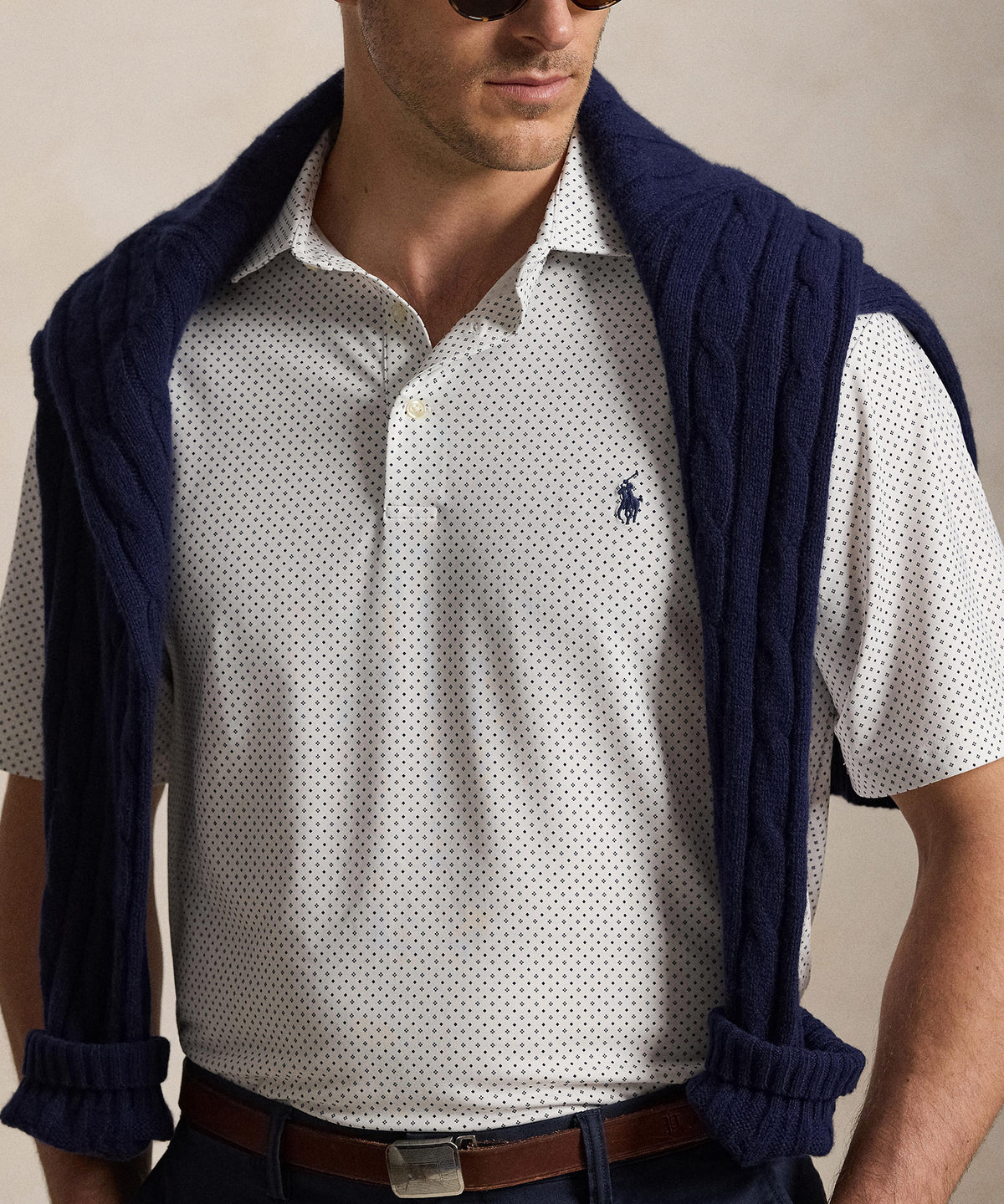 Polo Ralph Lauren Short Sleeve Performance Print Polo, Men's Big & Tall