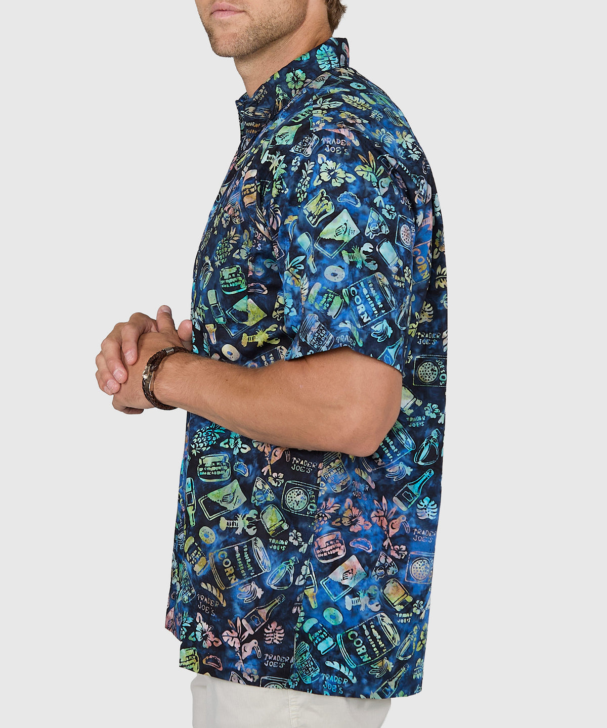 Westport Black Short Sleeve Batik Print Camp Shirt, Men's Big & Tall