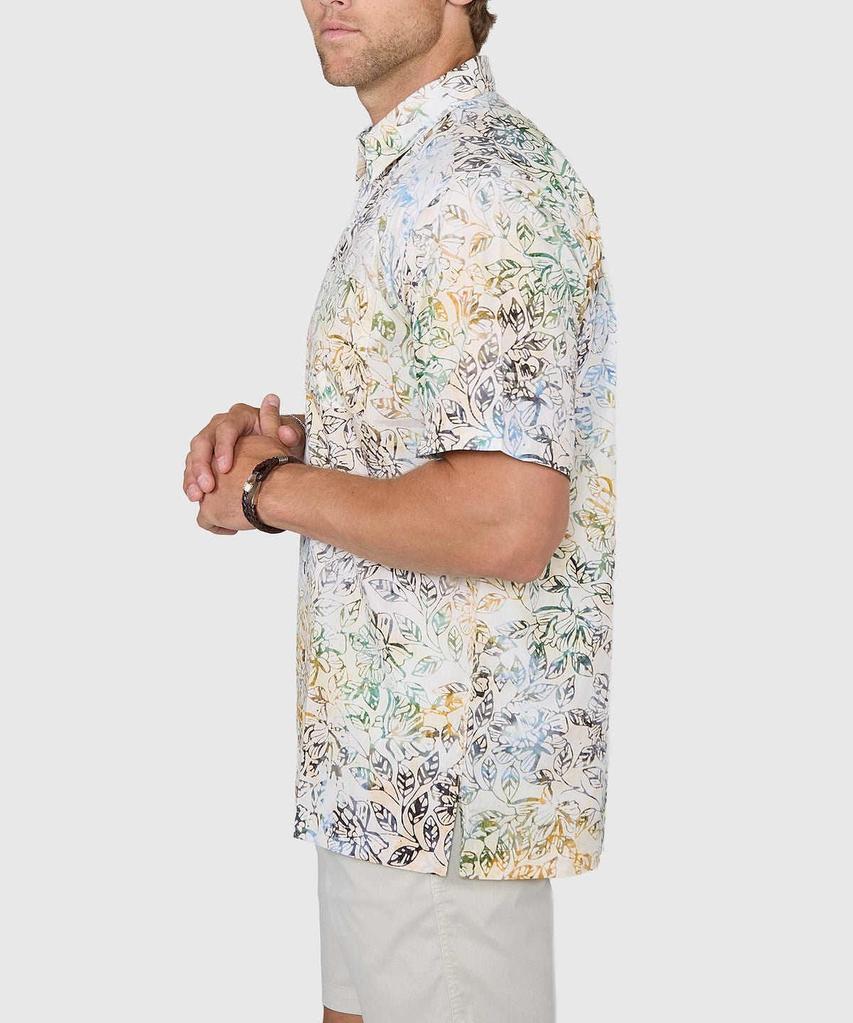 Westport Black Short Sleeve Batik Print Camp Shirt, Men's Big & Tall