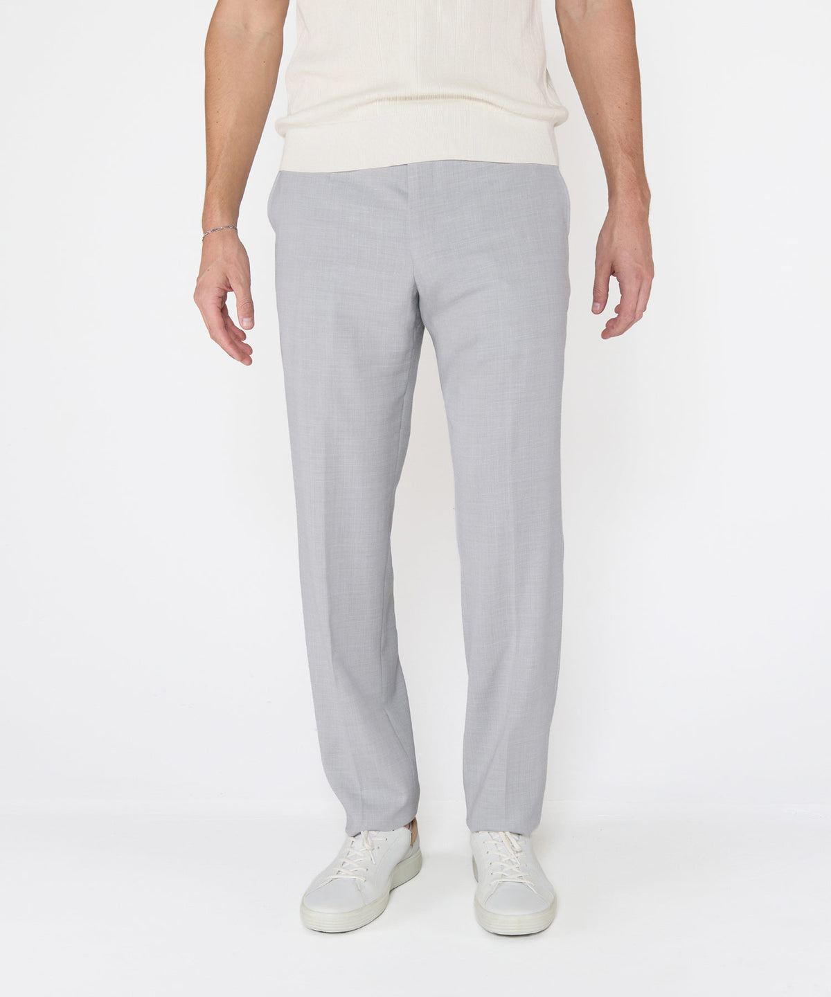 Westport Black Monaco Linen Blend Flat Front Pants, Men's Big & Tall