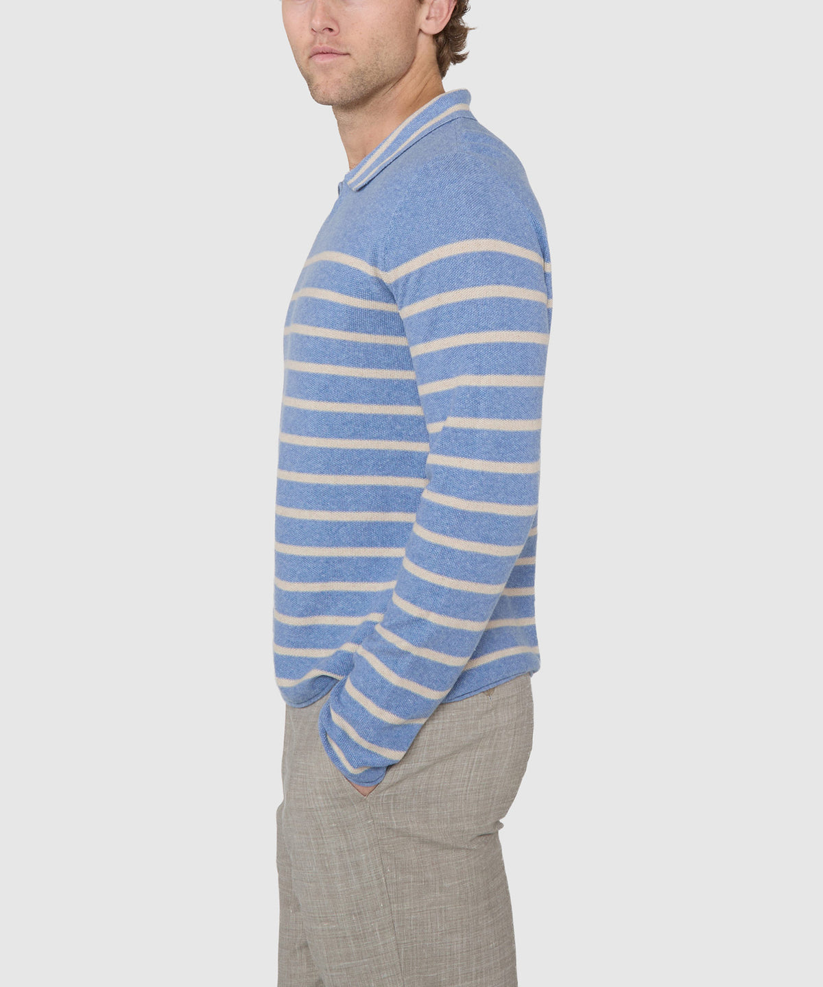 Westport Black Aruba Linen Blend V-Neck Polo, Men's Big & Tall