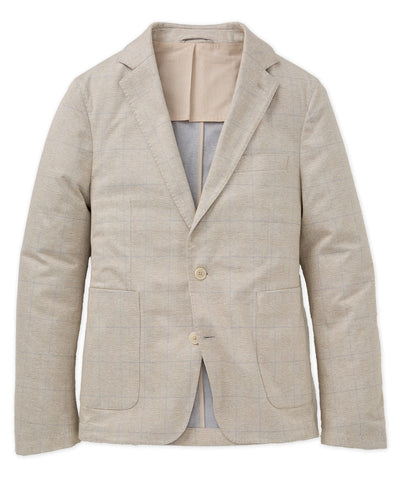 Westport Black Prince of Wales Plaid Knit Blazer, Men's Big & Tall