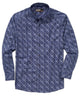 Westport Black Long Sleeve Print Sport Shirt
