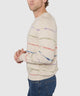 Westport Black Space Dye Stripe Crew Sweater