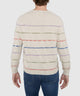 Westport Black Space Dye Stripe Crew Sweater