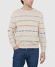 Westport Black Space Dye Stripe Crew Sweater