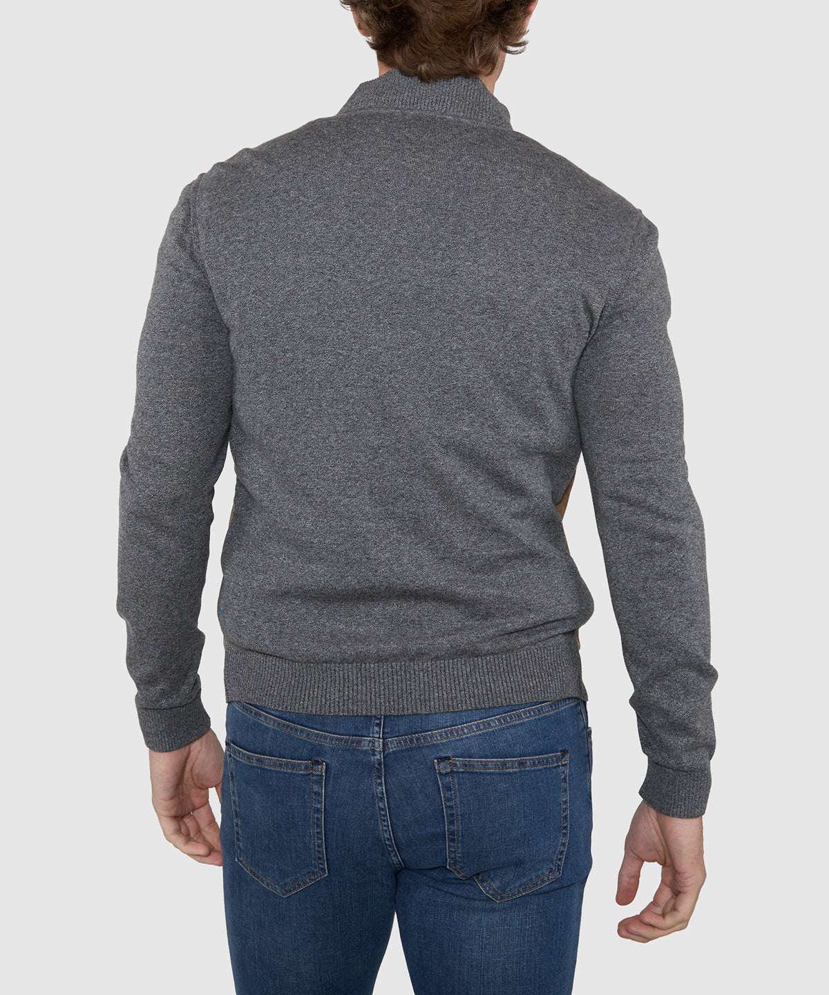 Westport Black Suede Knit Cardigan, Men's Big & Tall