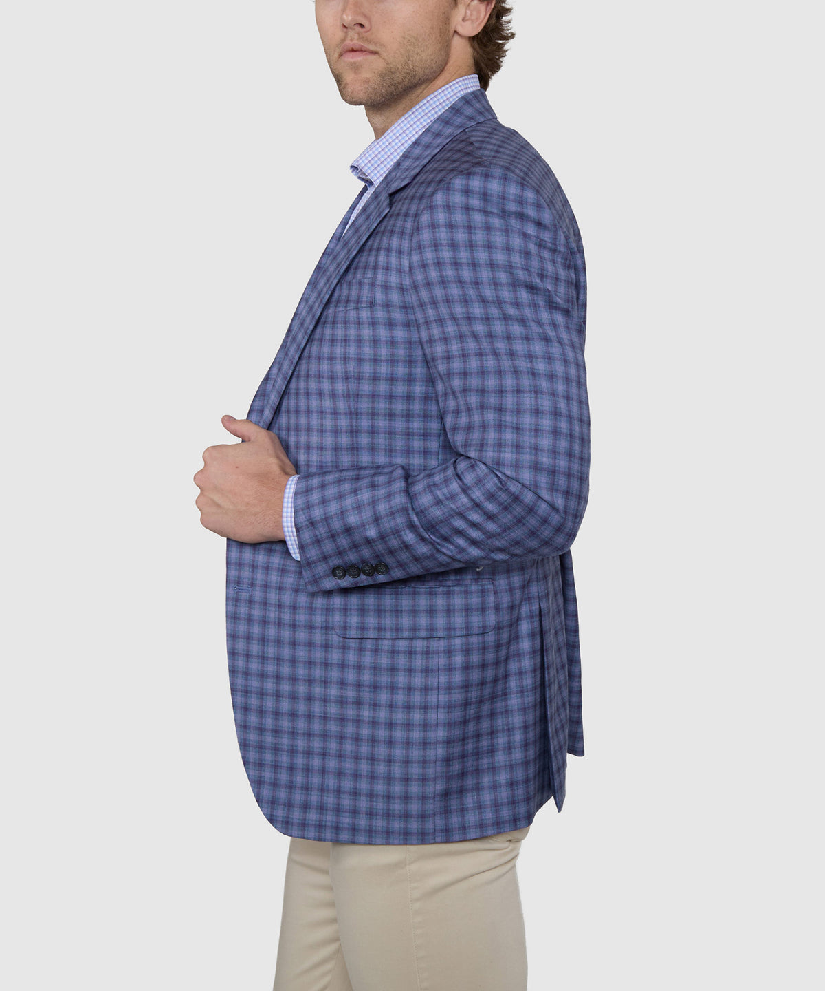 Coppley Two-Button Side Vent Plaid Sport Coat, Men's Big & Tall