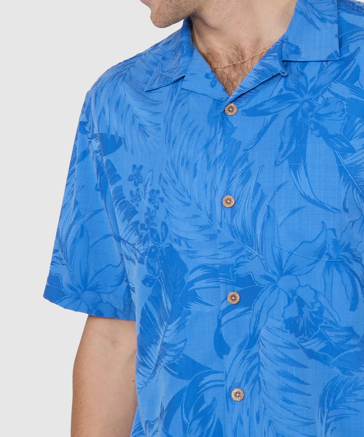 Tommy Bahama Coastal Ease Botanic Loom Camp Shirt, Men's Big & Tall