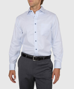 Westport 1989 Long Sleeve Spread Collar Shadow Check Dress Shirt