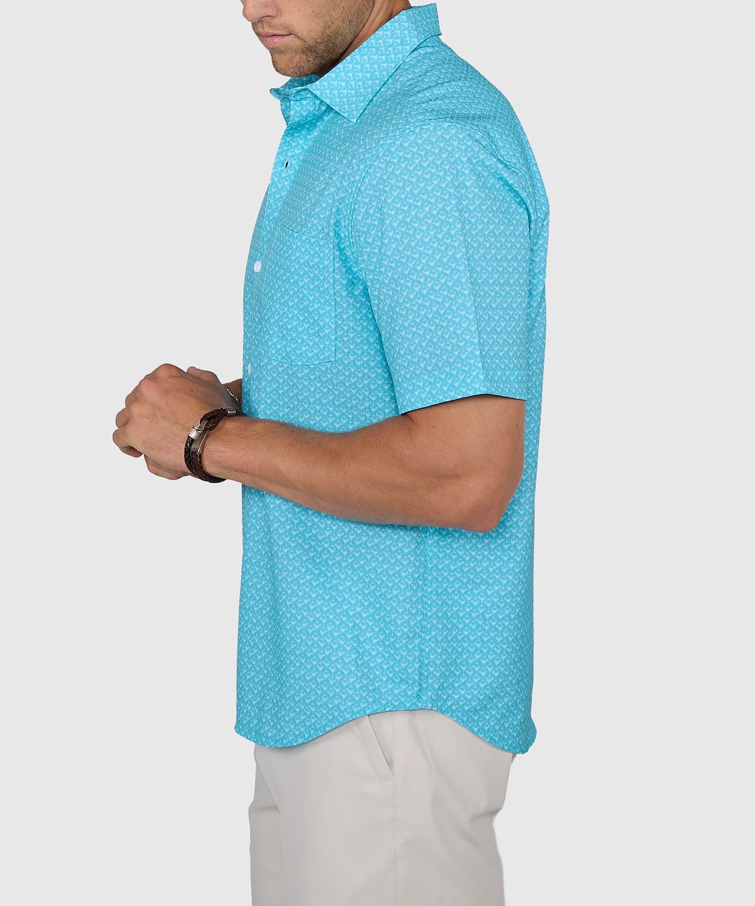 Tommy Bahama Men's Big & Tall Bahama Coast Teeny Martini IslandZone Shirt - Light Island Breeze Tommy Bahama Men's Big & Tall Bahama Coast Teeny Martini IslandZone Shirt - Light Island Breeze