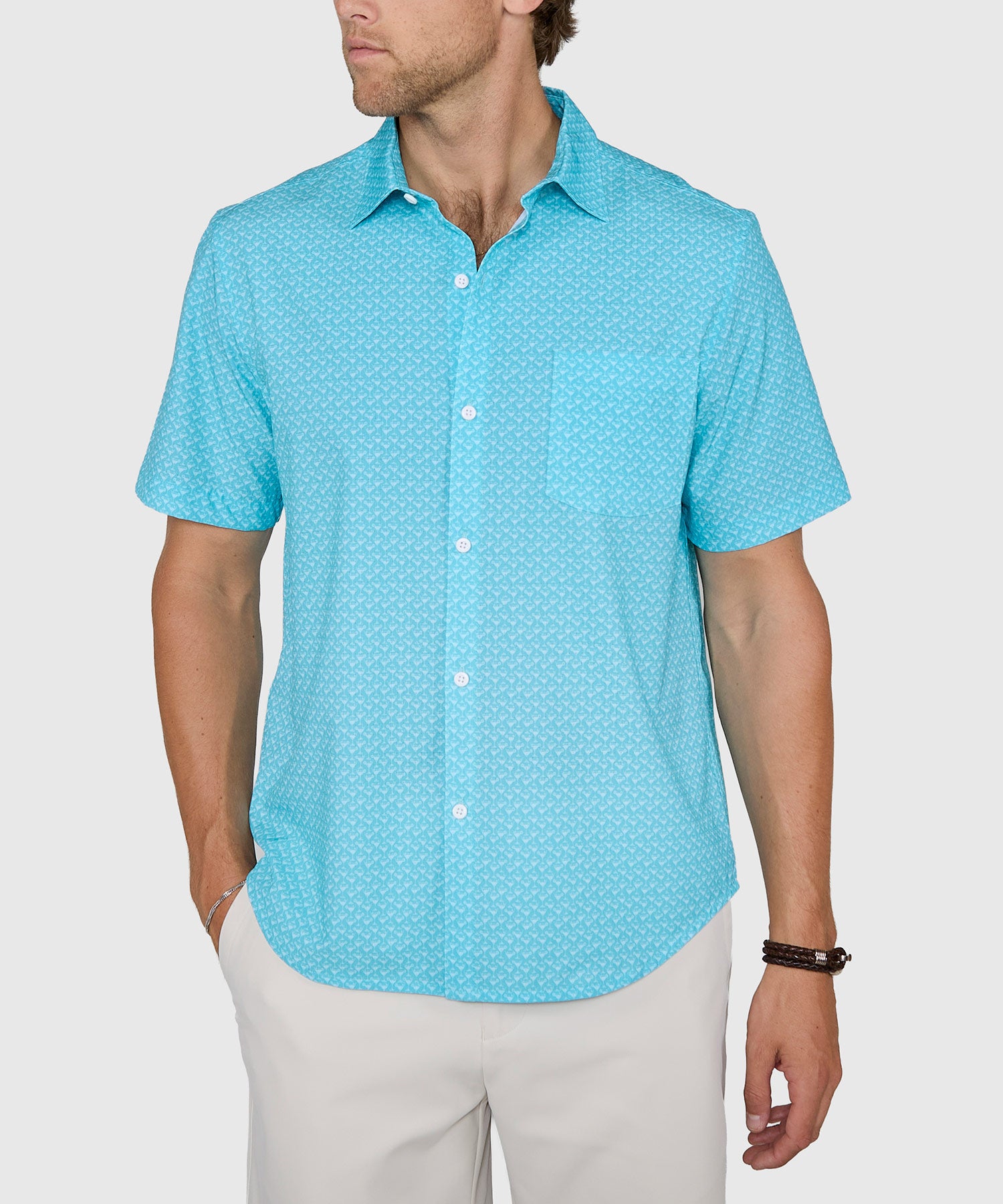 Tommy Bahama Men's Big & Tall Bahama Coast Teeny Martini IslandZone Shirt - Light Island Breeze - Size 3XLT Tommy Bahama Men's Big & Tall Bahama Coast Teeny Martini IslandZone Shirt - Light Island Breeze - Size 3XLT