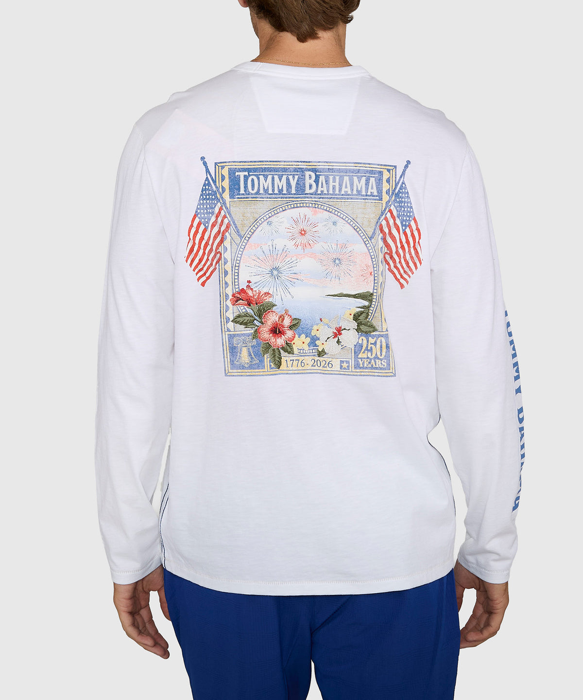 Tommy Bahama Long May It Wave Crew Neck T-Shirt, Men's Big & Tall