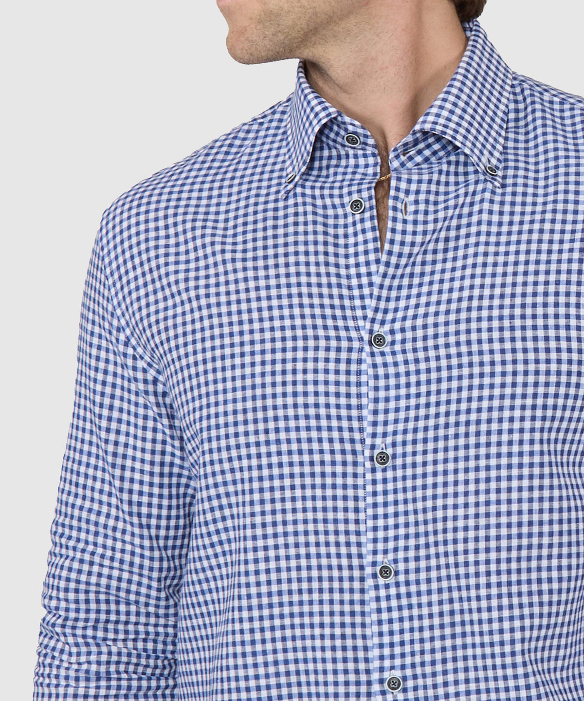 Westport Black Long Sleeve Button-Down Collar Linen Cotton Sport Shirt, Men's Big & Tall