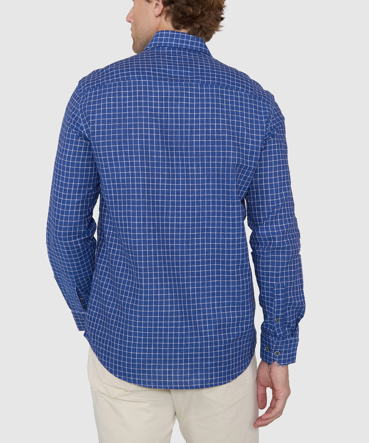 Westport Black Long Sleeve Button-Down Collar Linen Cotton Sport Shirt, Men's Big & Tall