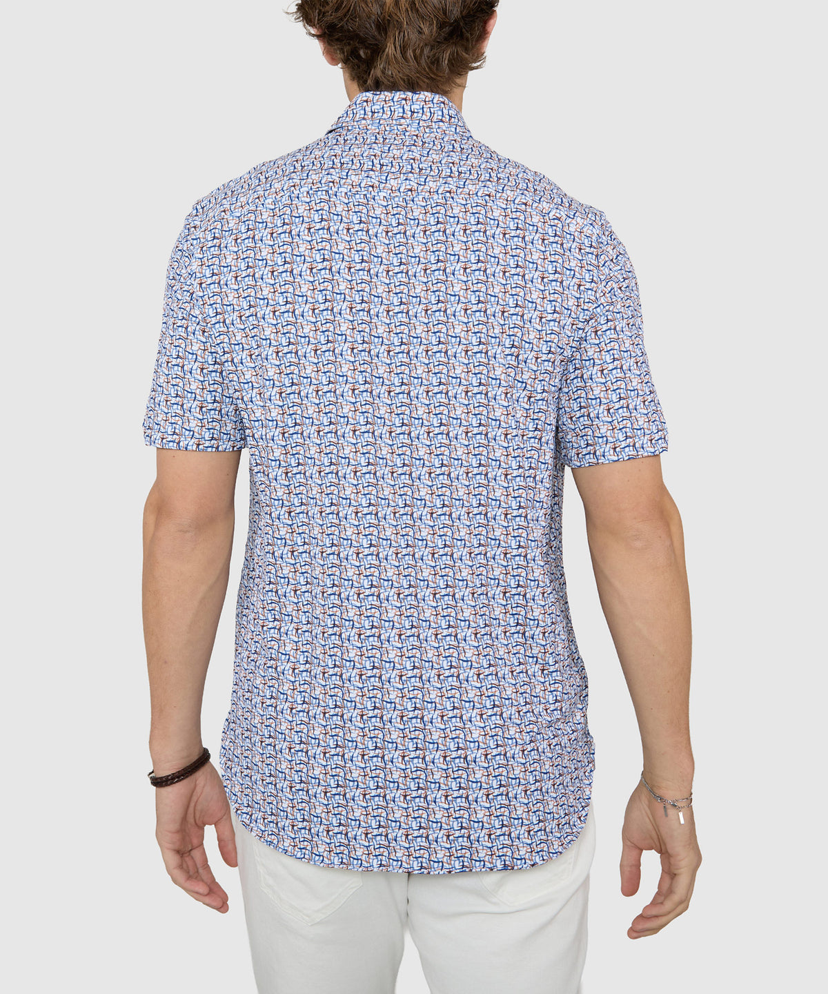 Westport Black Short Sleeve Printed Sport Shirt, Men's Big & Tall