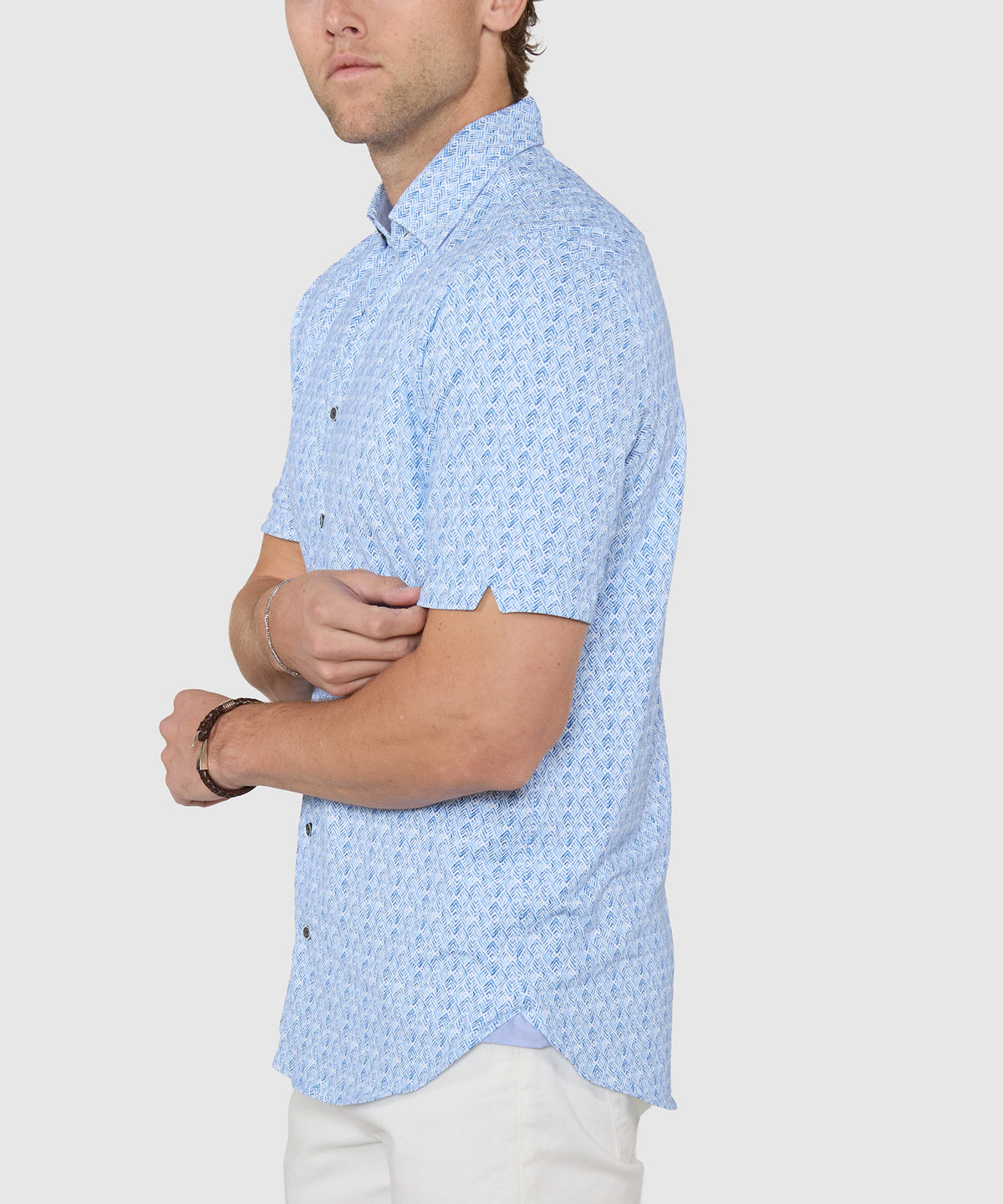 Westport Black Short Sleeve Printed Sport Shirt, Men's Big & Tall