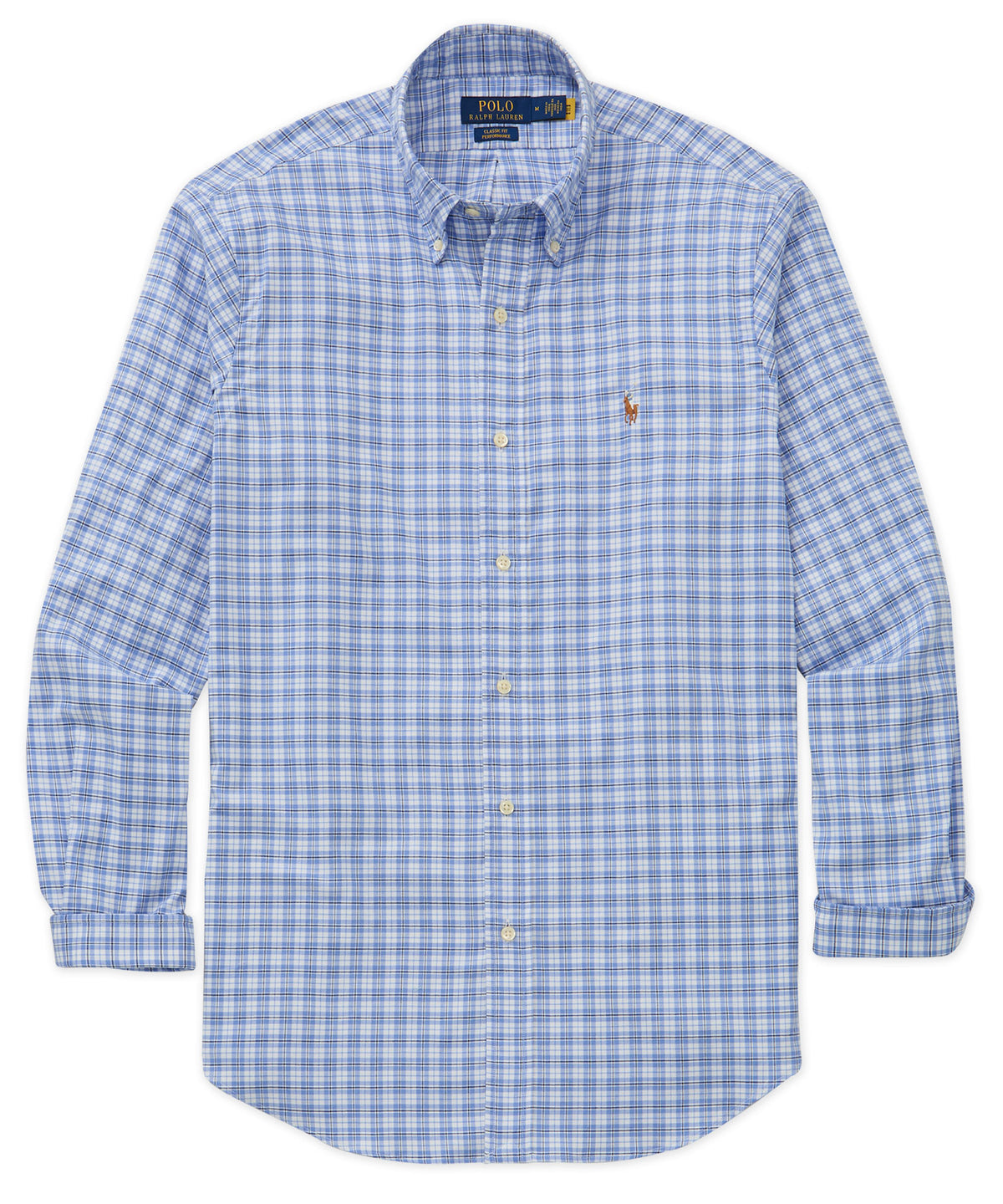 Polo Ralph Lauren Men's Big & Tall Plaid Performance Oxford Shirt, XLT