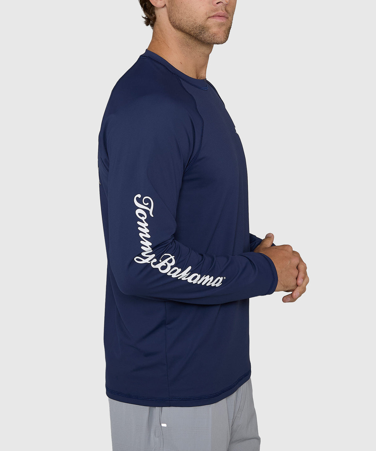 Tommy Bahama Long Sleeve Chill Time Bay Crew Shirt, Men's Big & Tall