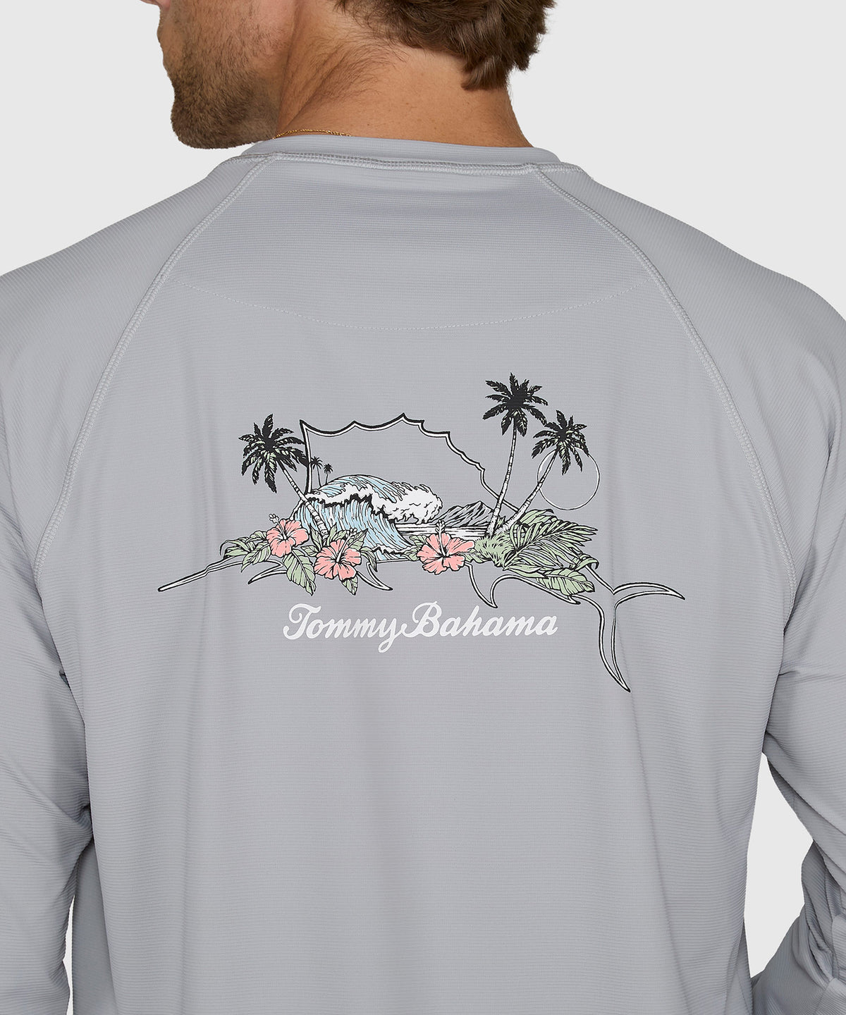 Tommy Bahama Long Sleeve Chill Time Bay Crew Shirt, Men's Big & Tall