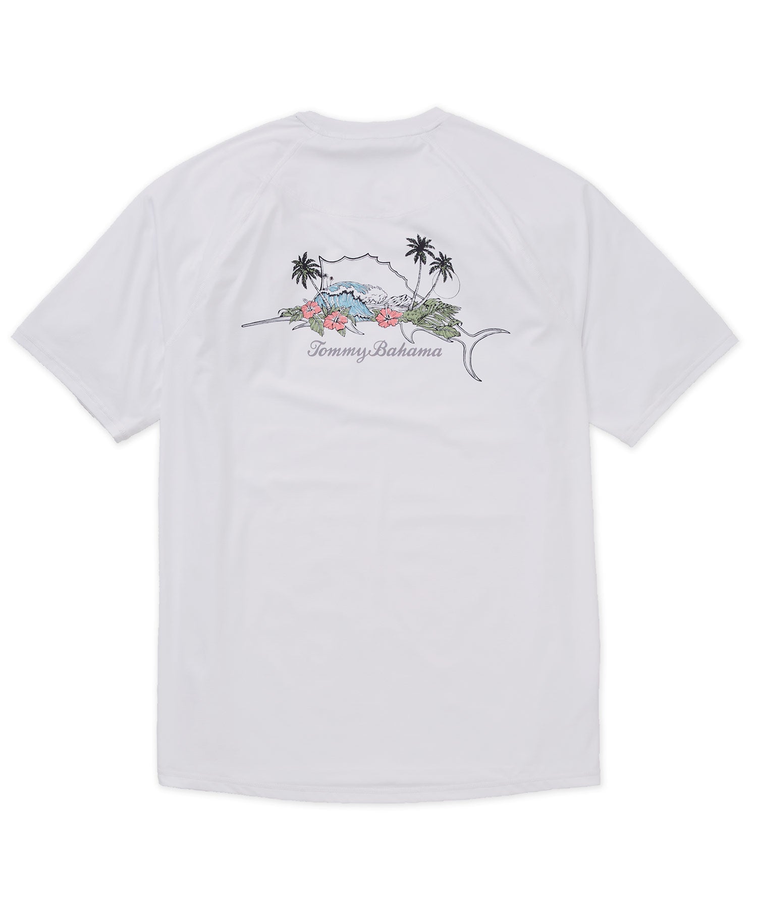 Tommy Bahama Short Sleeve Chill Time Bay Crew Rash Guard Shirt