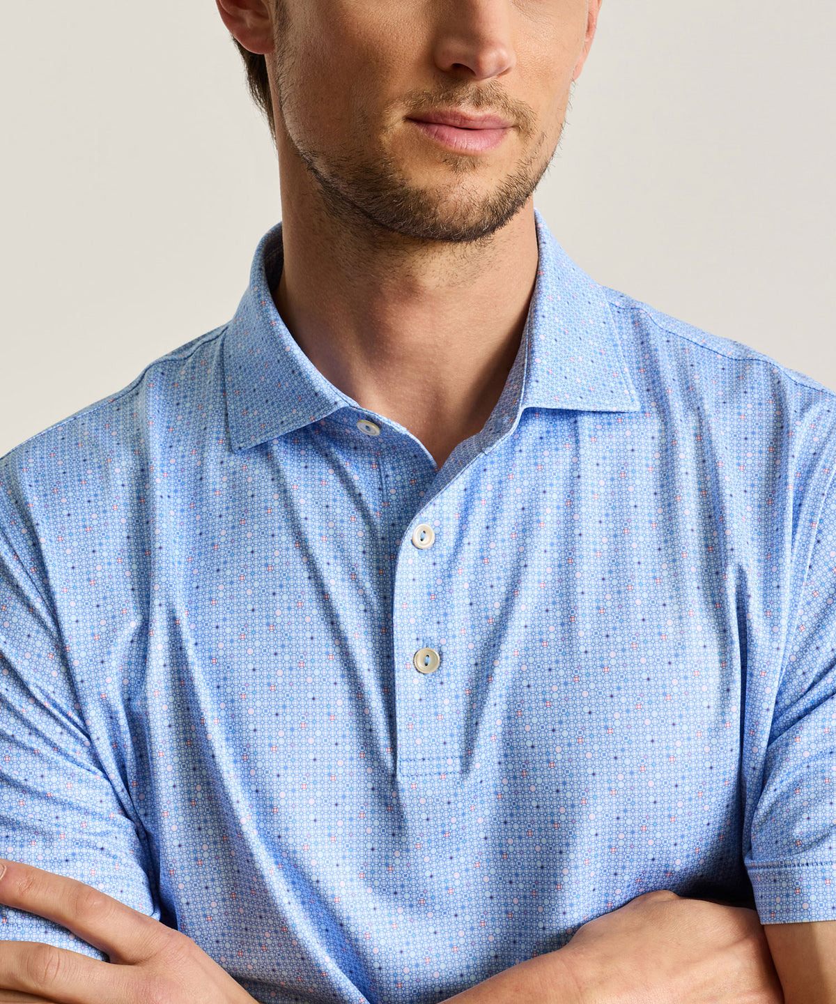 Peter Millar Rivington Print Polo, Men's Big & Tall