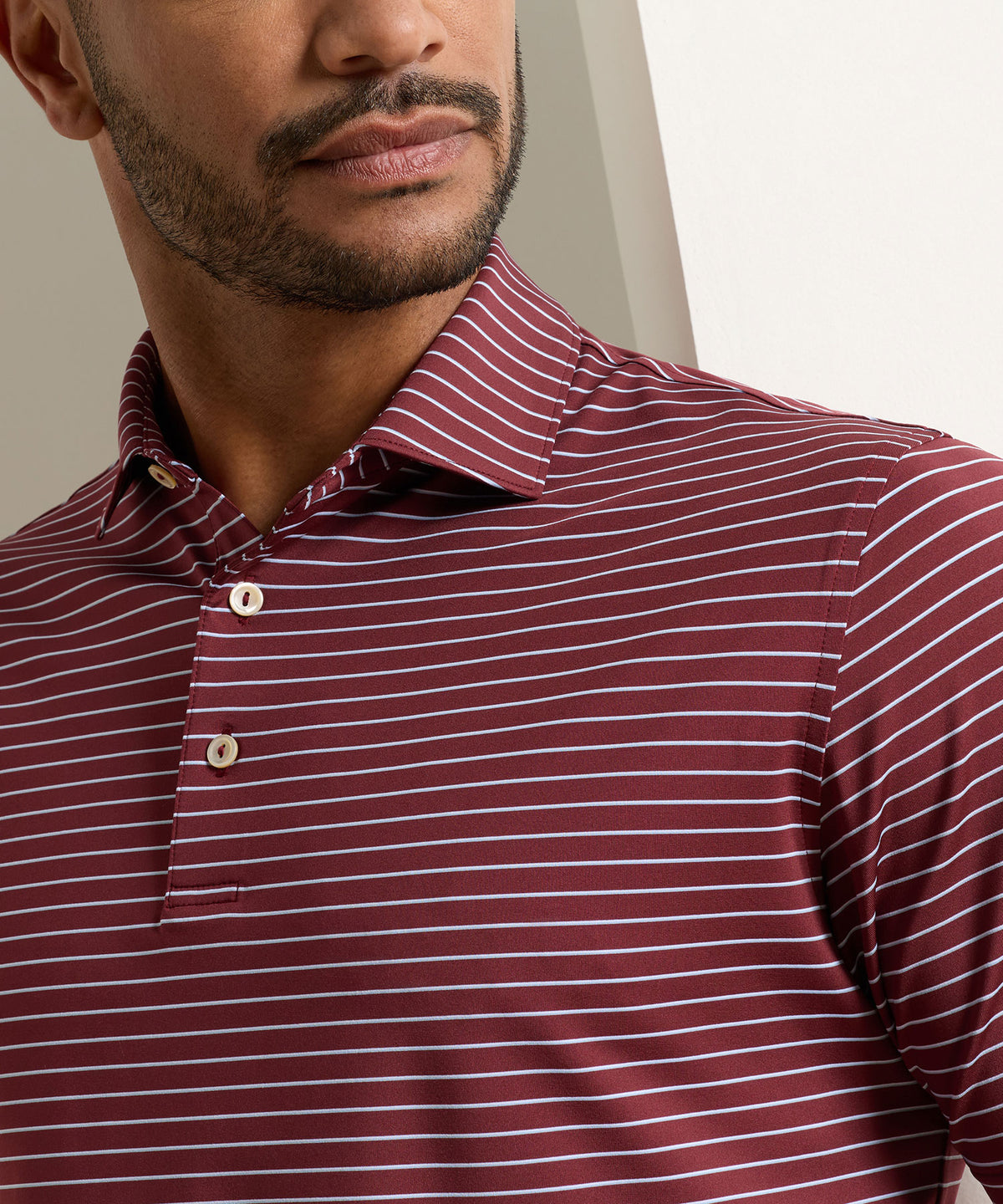 Peter Millar Oaks Stripe Polo, Men's Big & Tall