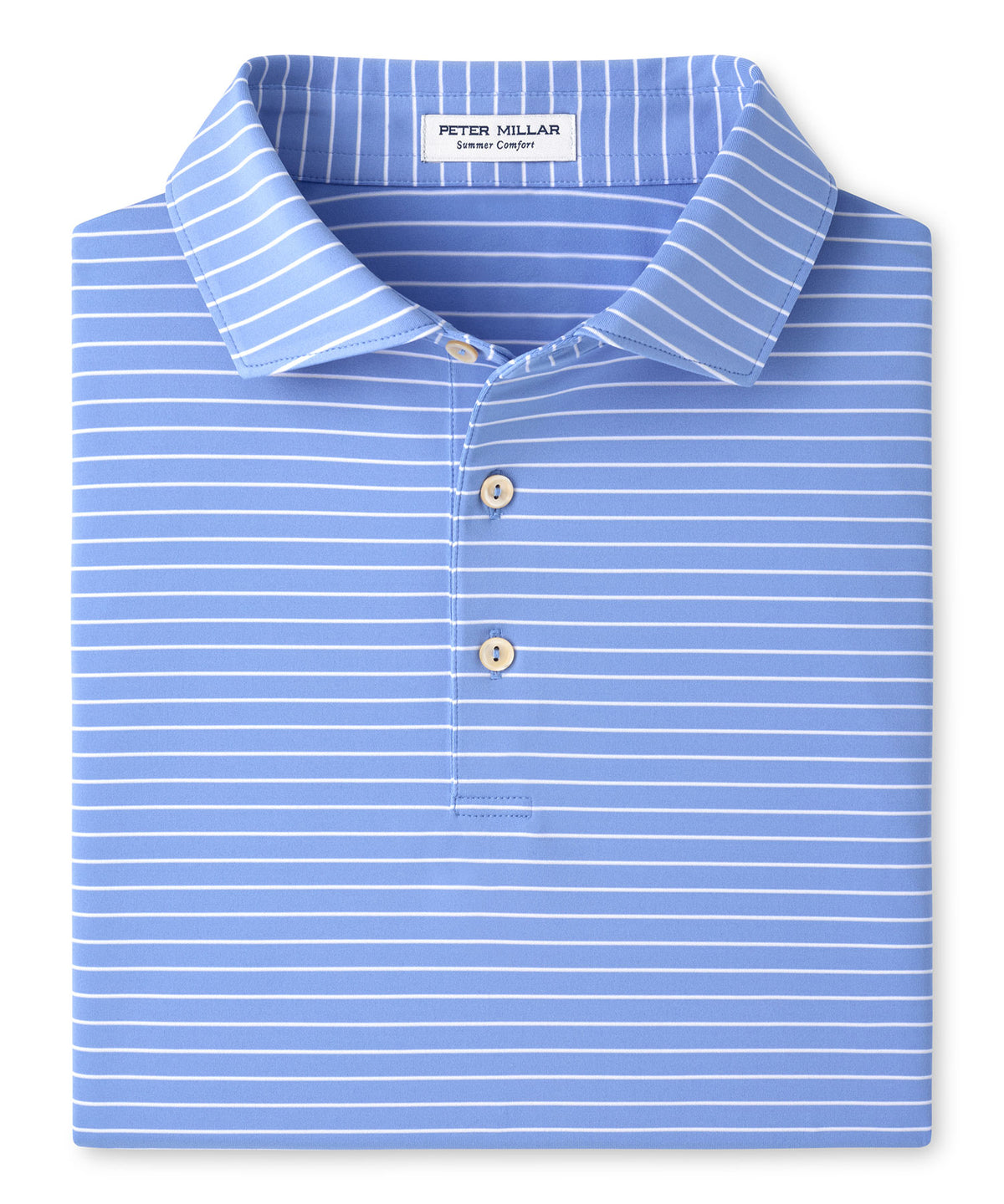Peter Millar Oaks Stripe Polo - Estate Blue, Men's Big & Tall