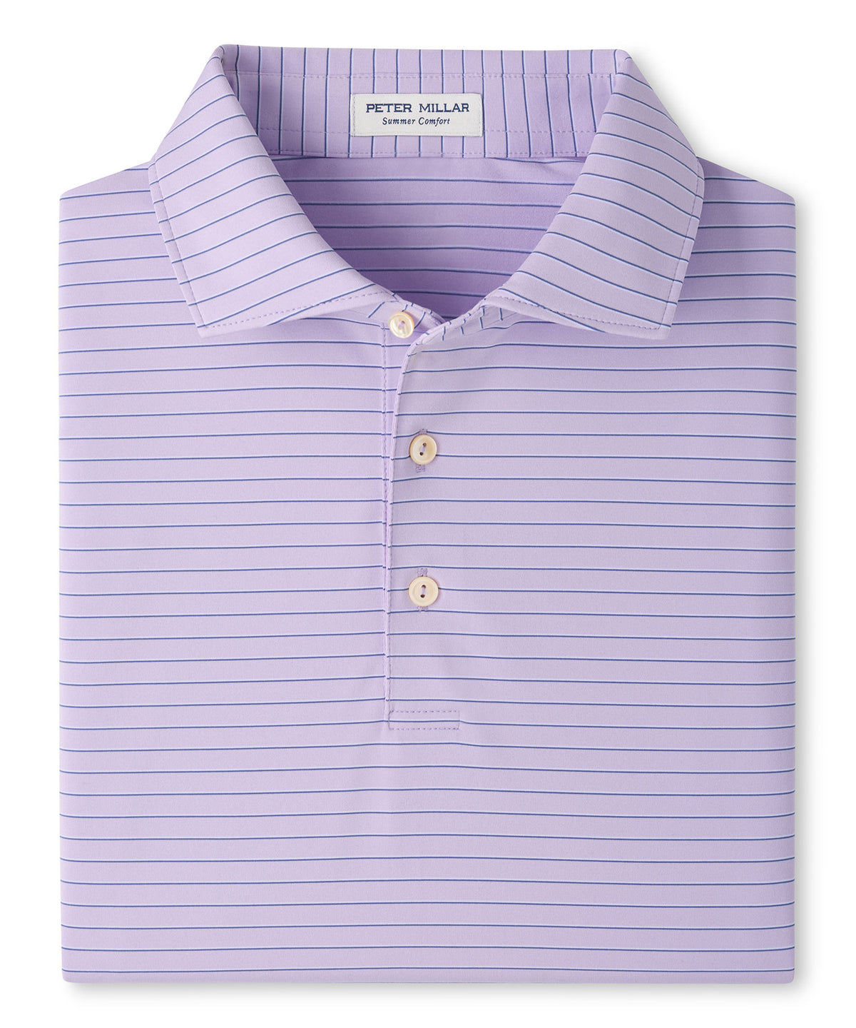 Peter Millar Oaks Stripe Polo - Garden Violet, Men's Big & Tall