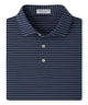 Peter Millar Oaks Stripe Polo - Navy Blue