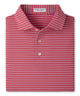 Peter Millar Oaks Stripe Polo - Red Coral