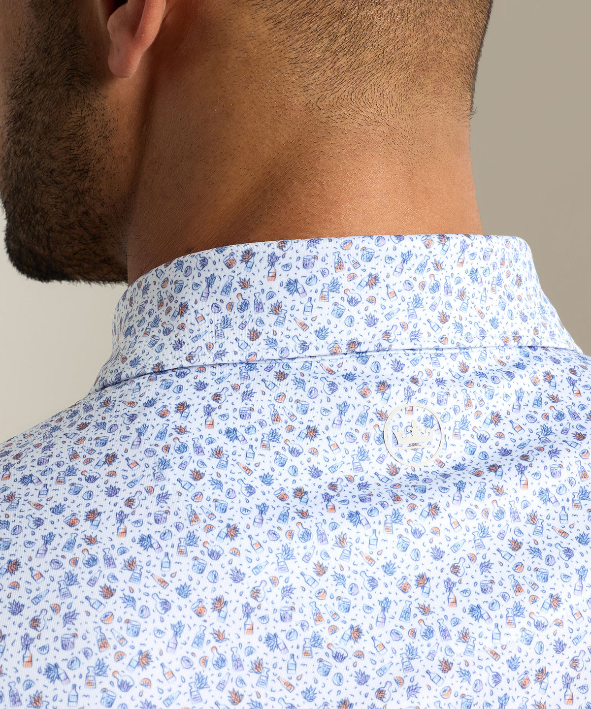 Peter Millar Ranch Water Print Polo, Men's Big & Tall