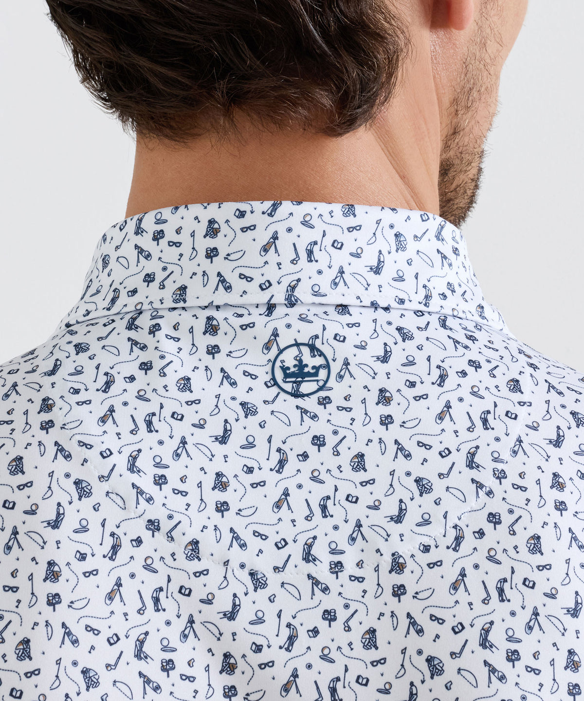 Peter Millar Read The Putt Print Polo, Men's Big & Tall