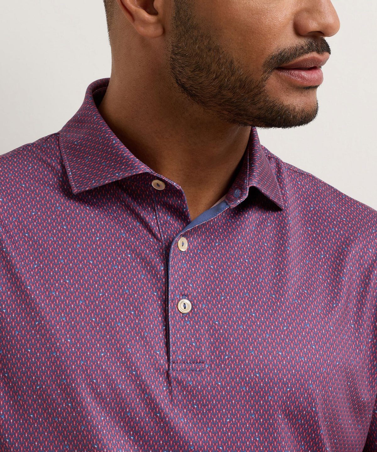 Peter Millar Lobster Boil Print Polo, Men's Big & Tall
