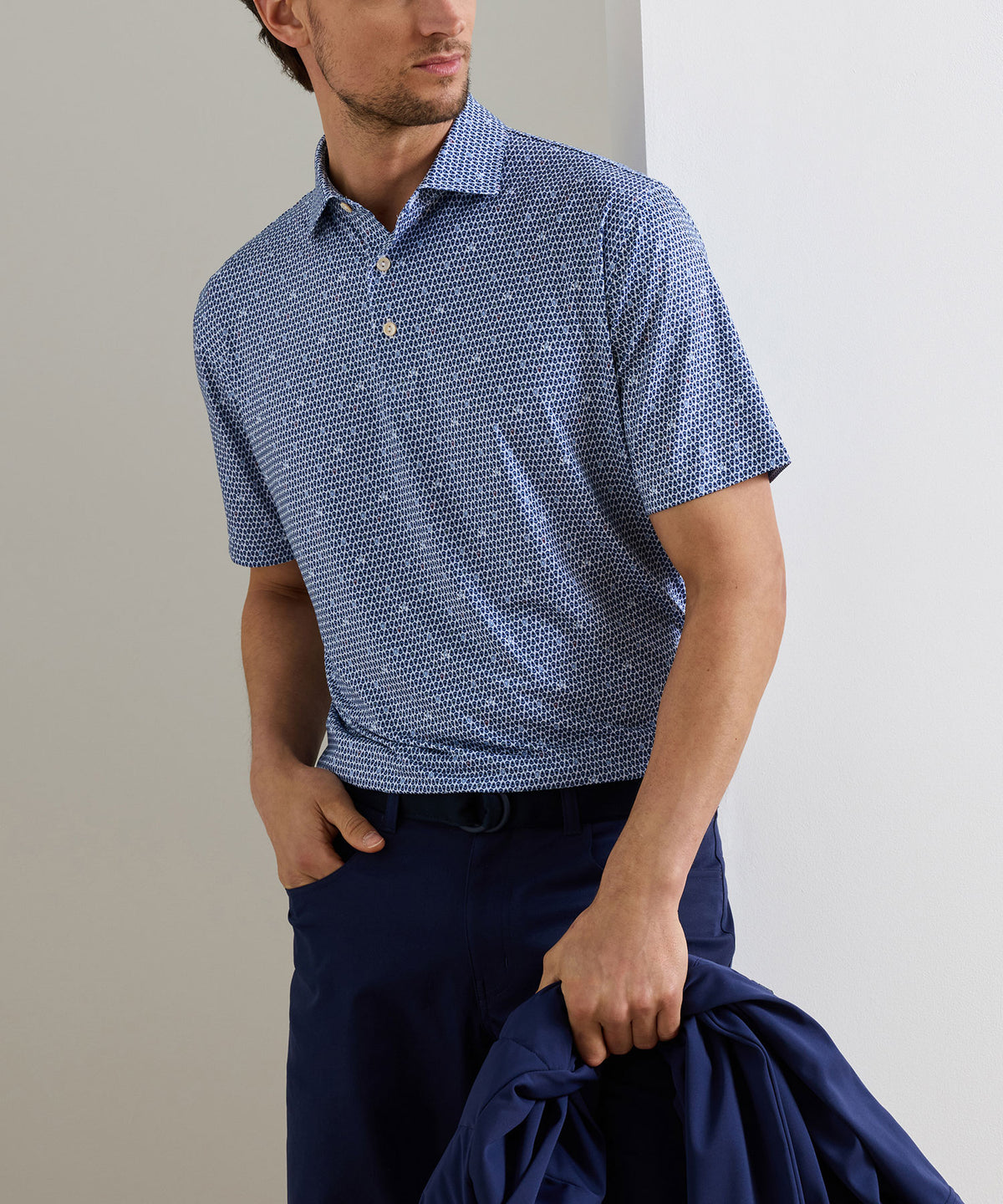 Peter Millar On the Half Shell Print Polo, Men's Big & Tall