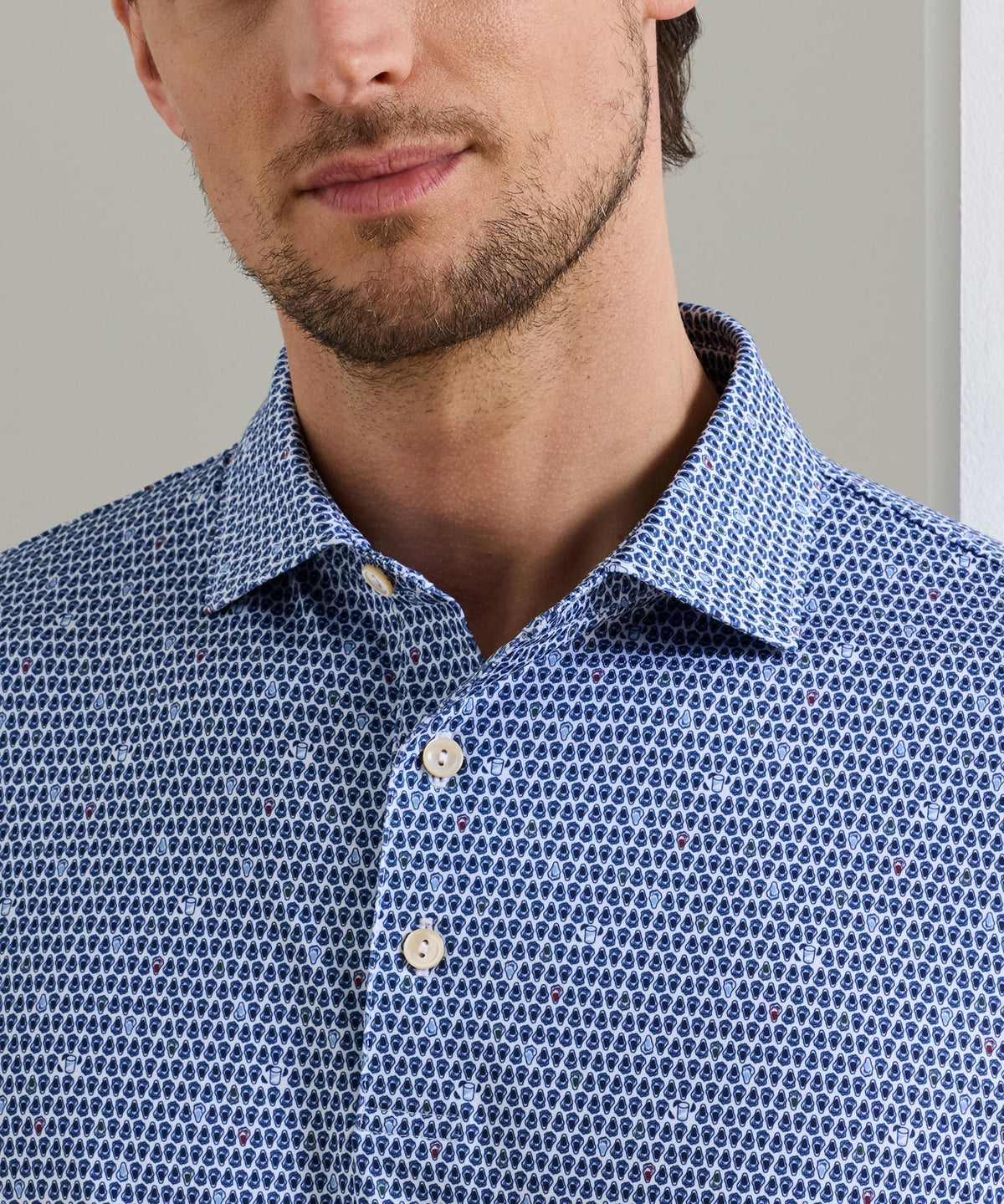 Peter Millar On the Half Shell Print Polo, Men's Big & Tall