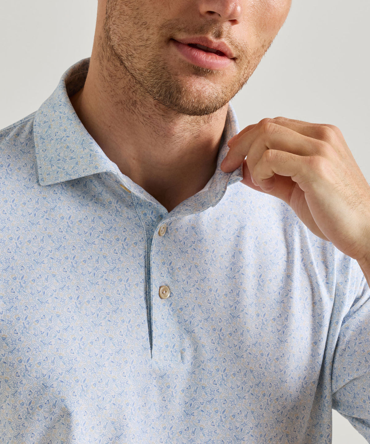 Peter Millar Andover Print Polo, Men's Big & Tall