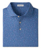 Peter Millar Ridge Print Polo - Bali Blue