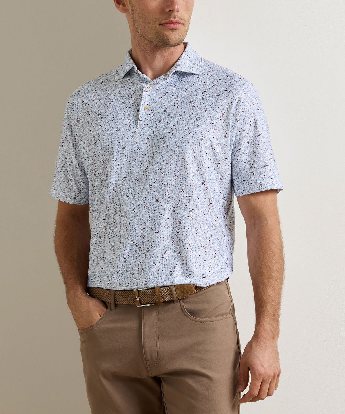 Peter Millar Glassware Print Polo, Men's Big & Tall
