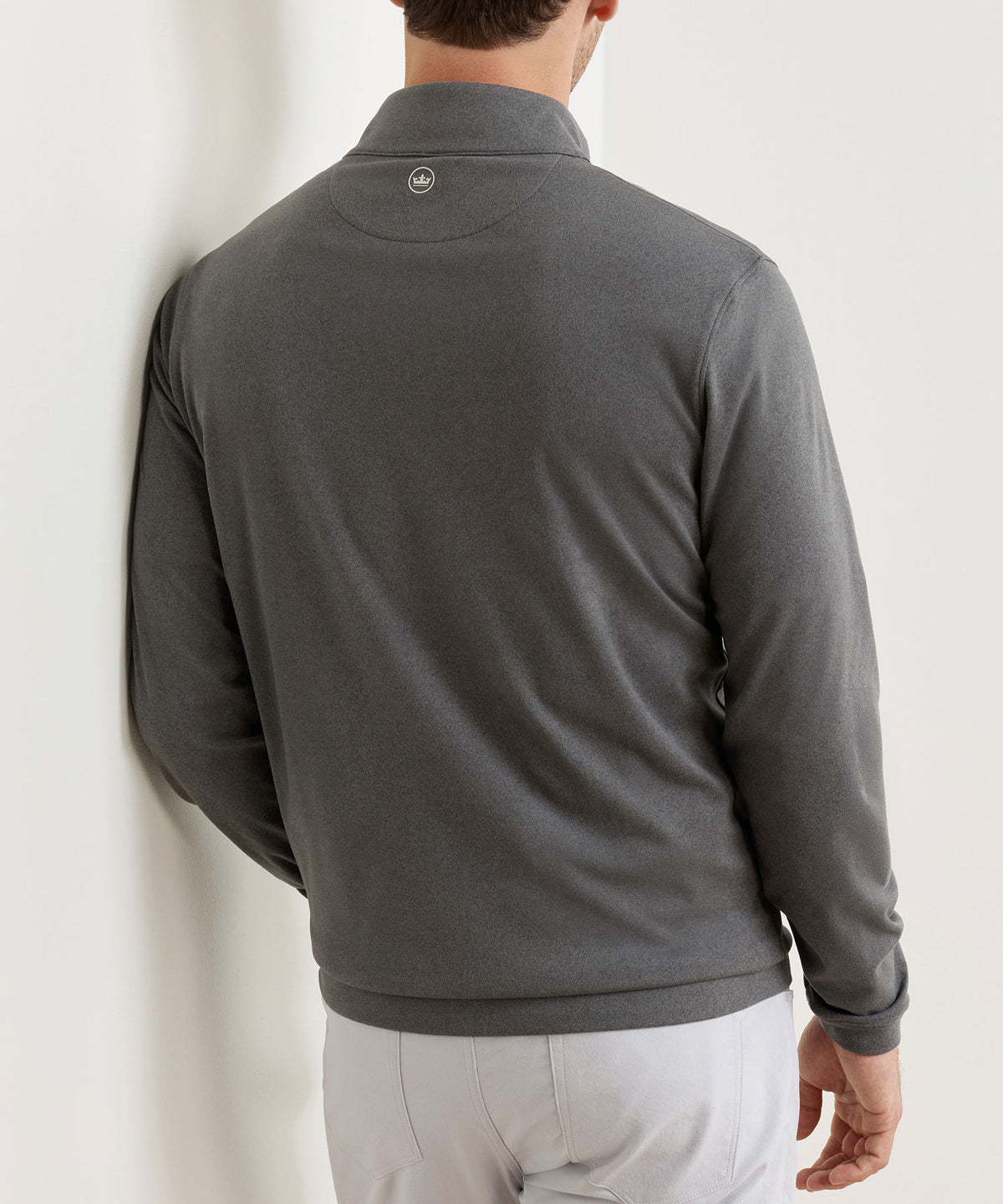 Peter Millar Long Sleeve Ardentair Performance Quarter-Zip Pullover - Iron, Men's Big & Tall