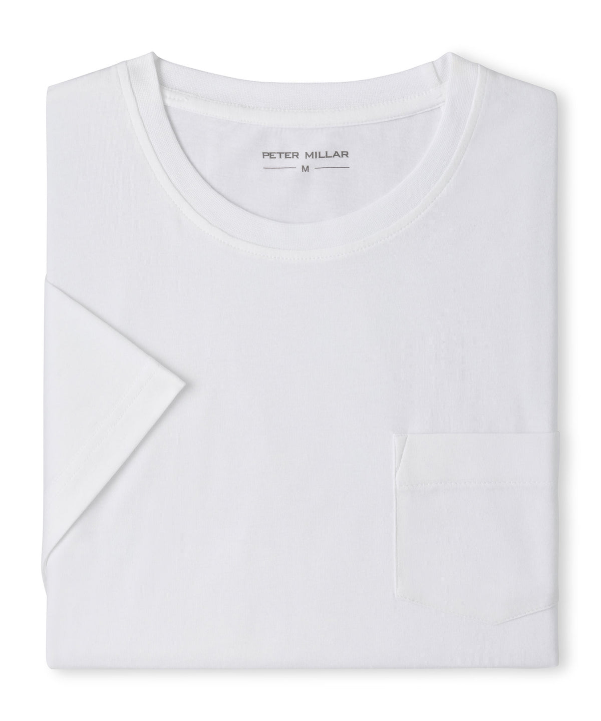 Peter Millar Crown Comfort Pocket Tee - White, Men's Big & Tall
