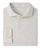 Peter Millar Long Sleeve Herringbone Polo - Gale Grey