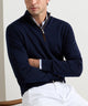 Peter Millar Autumn Crest Suede Trim Quarter-Zip Pullover